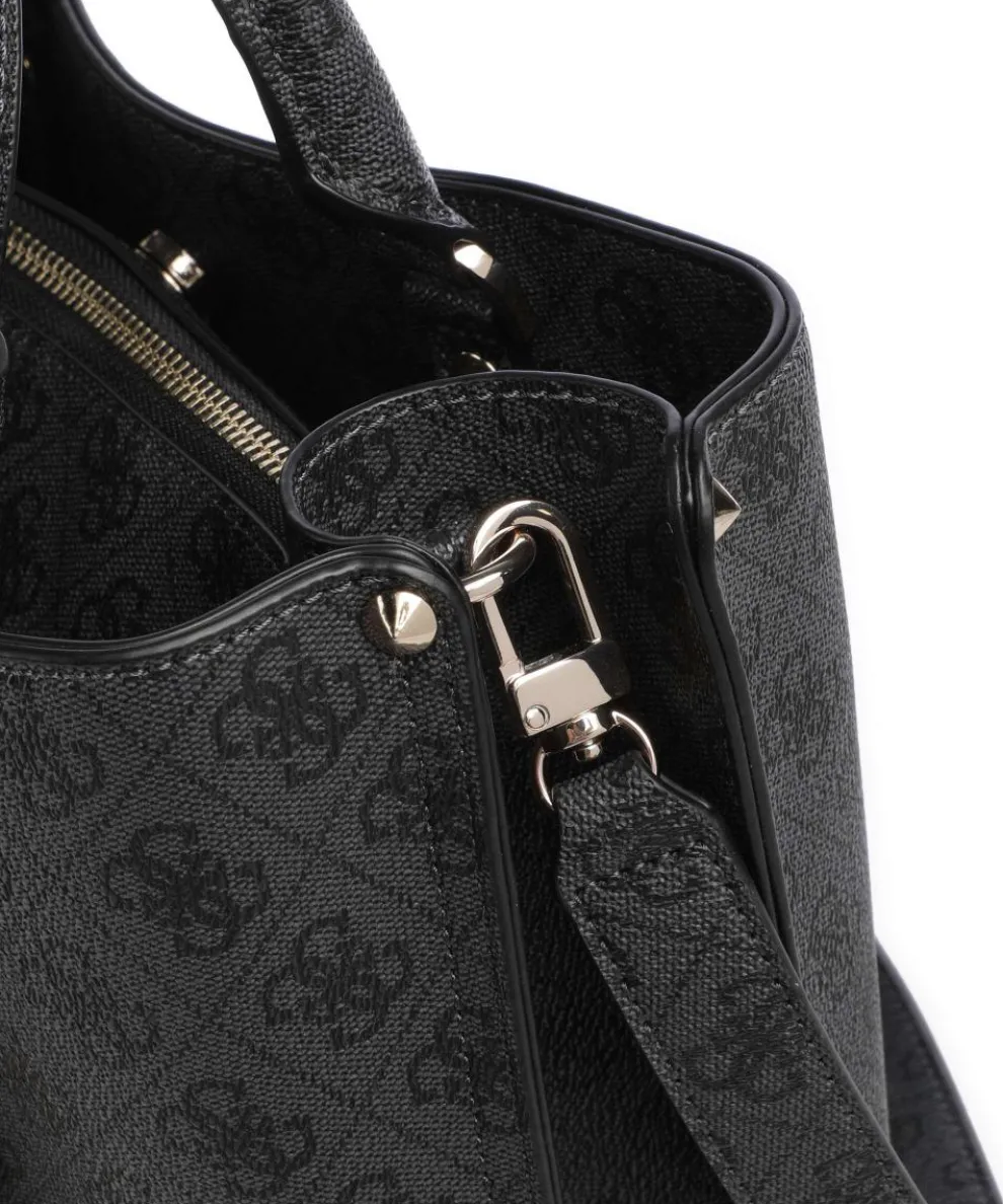 Meridian Handtasche Lederimitat dunkelgrau