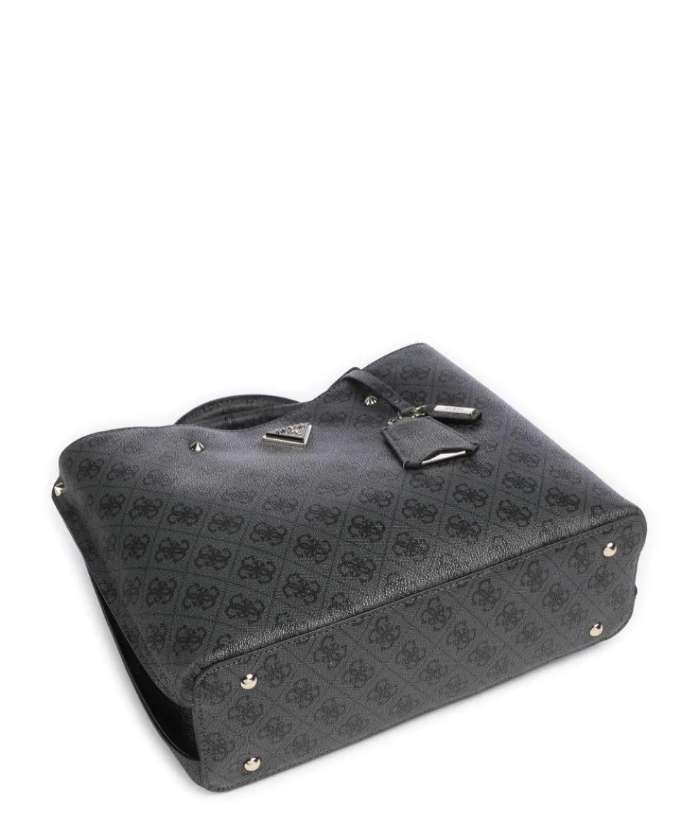 Meridian Handtasche Lederimitat dunkelgrau