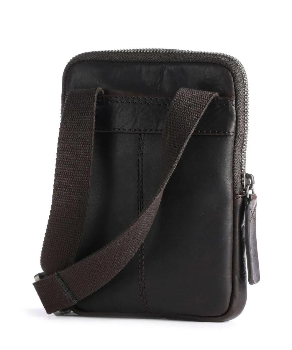 Brick Lane Umhängetasche Leder dunkelbraun