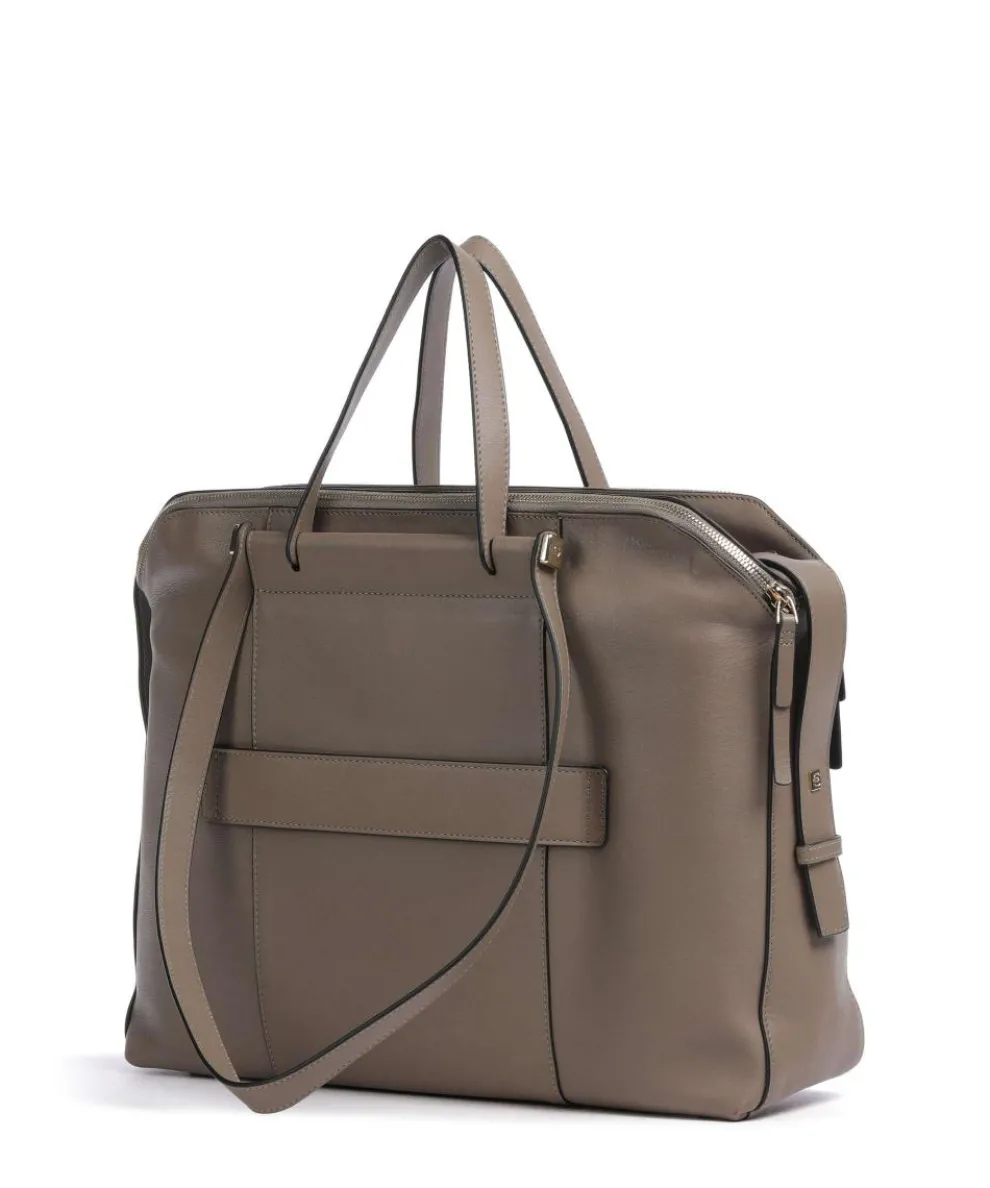 Circle Aktentasche 14″ fein genarbtes Rindsleder taupe