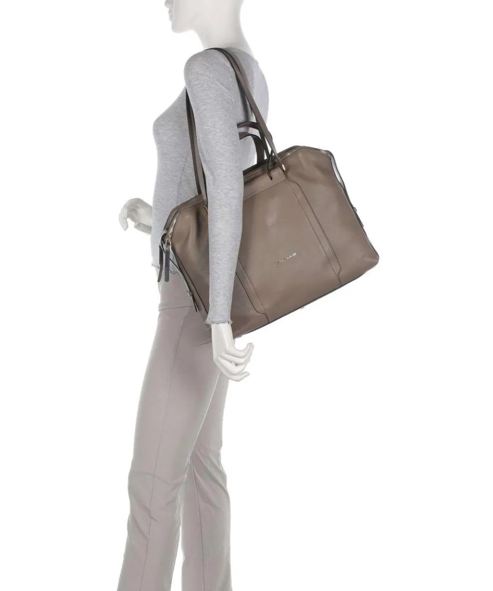 Circle Aktentasche 14″ fein genarbtes Rindsleder taupe