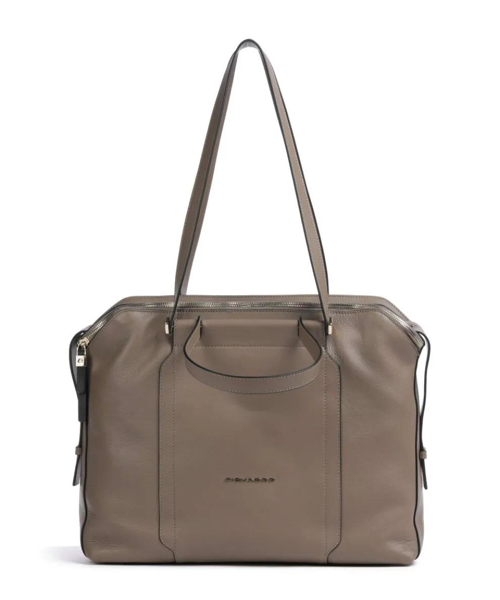 Circle Aktentasche 14″ fein genarbtes Rindsleder taupe