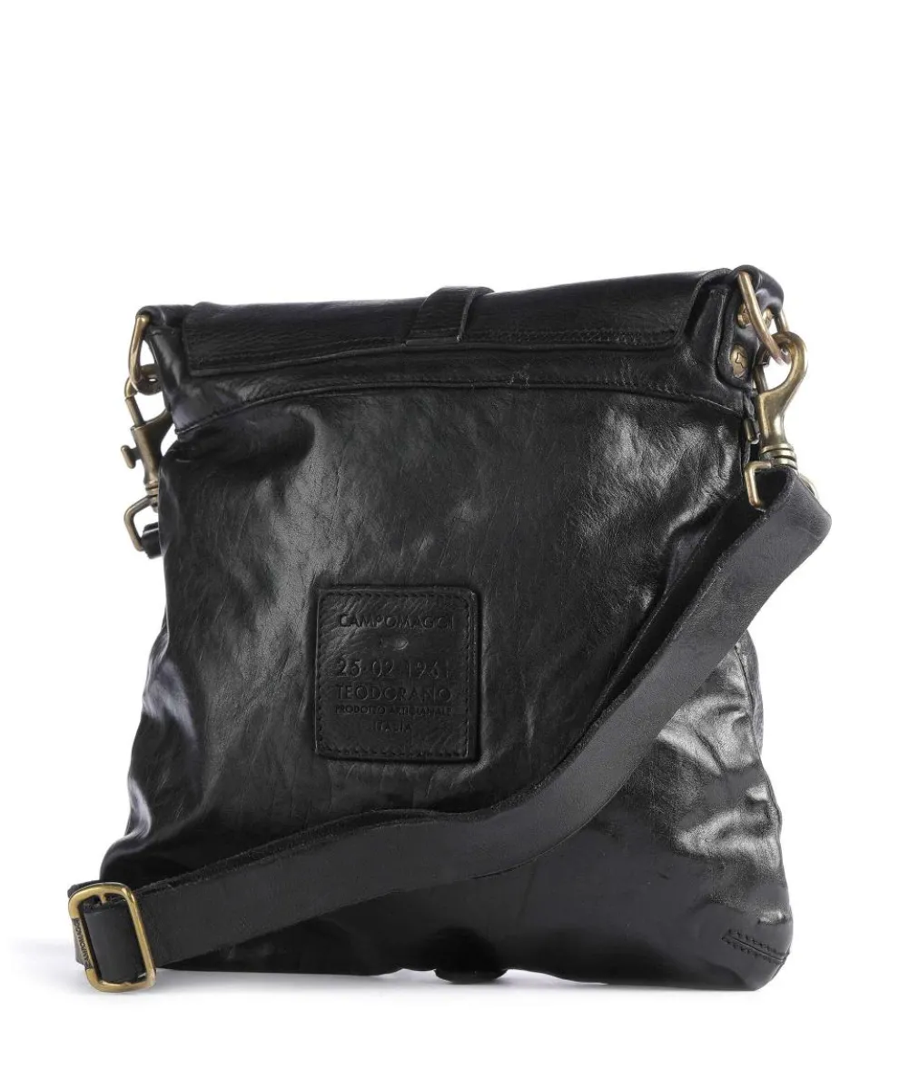 Lavata Schultertasche genarbtes Rindsleder schwarz