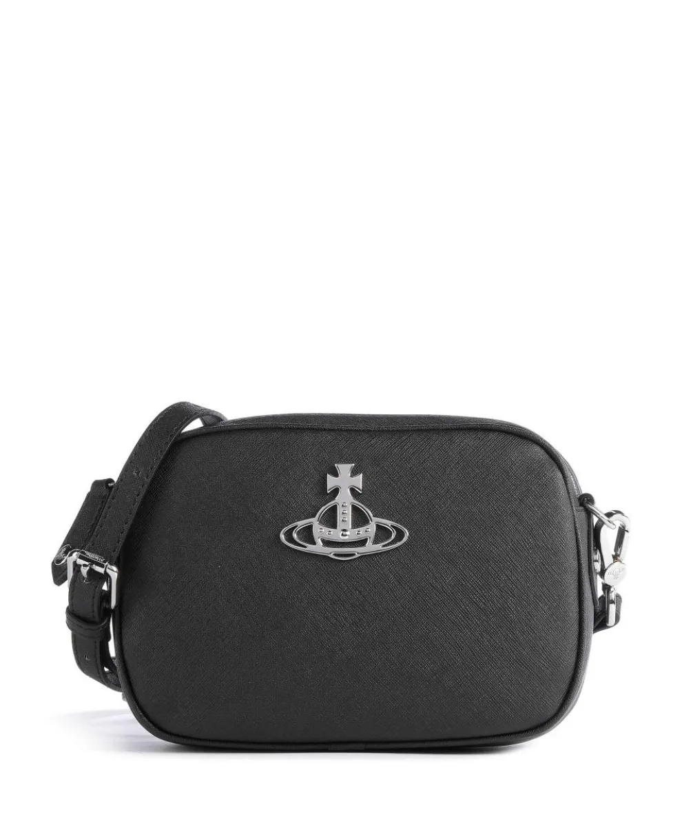 Anna Saffiano Biogreen Umhängetasche Lederimitat schwarz