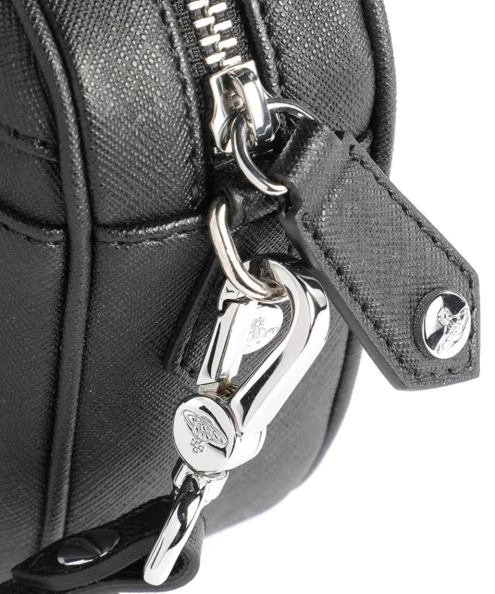 Anna Saffiano Biogreen Umhängetasche Lederimitat schwarz