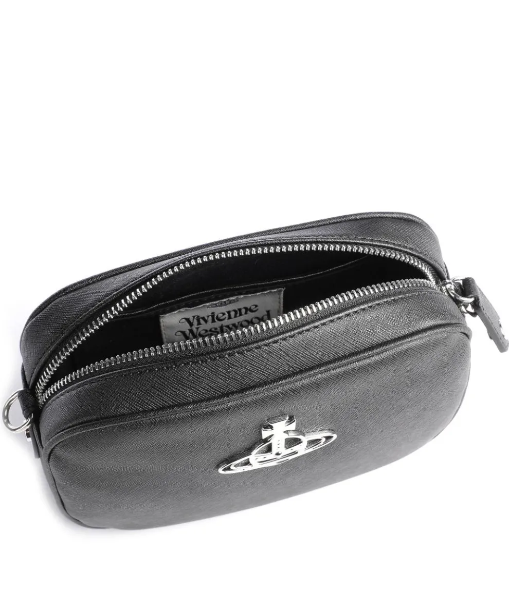 Anna Saffiano Biogreen Umhängetasche Lederimitat schwarz