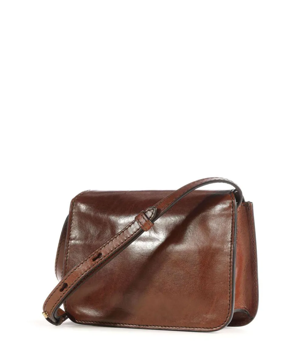 Lucrezia Umhängetasche fein genarbtes Rindsleder braun