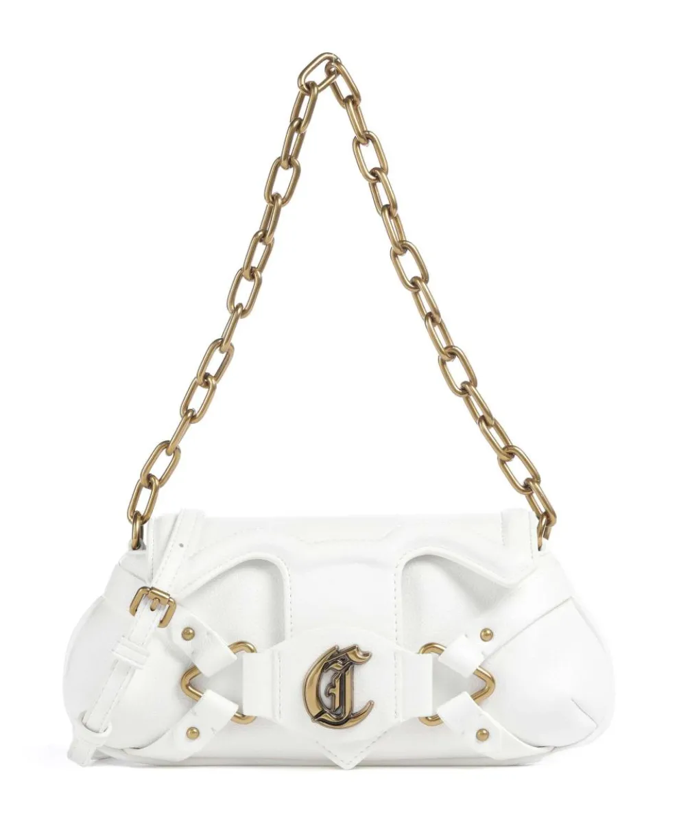 Crossed Laces Schultertasche Lederimitat weiß