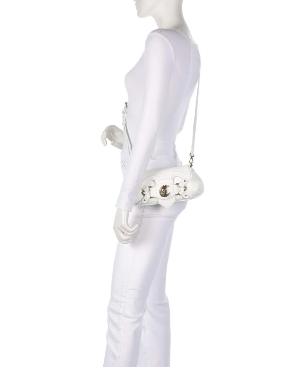 Crossed Laces Schultertasche Lederimitat weiß