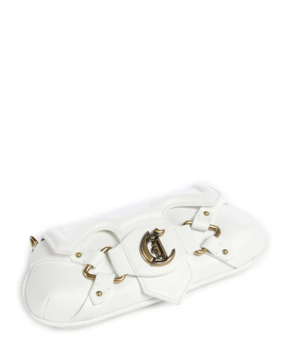 Crossed Laces Schultertasche Lederimitat weiß