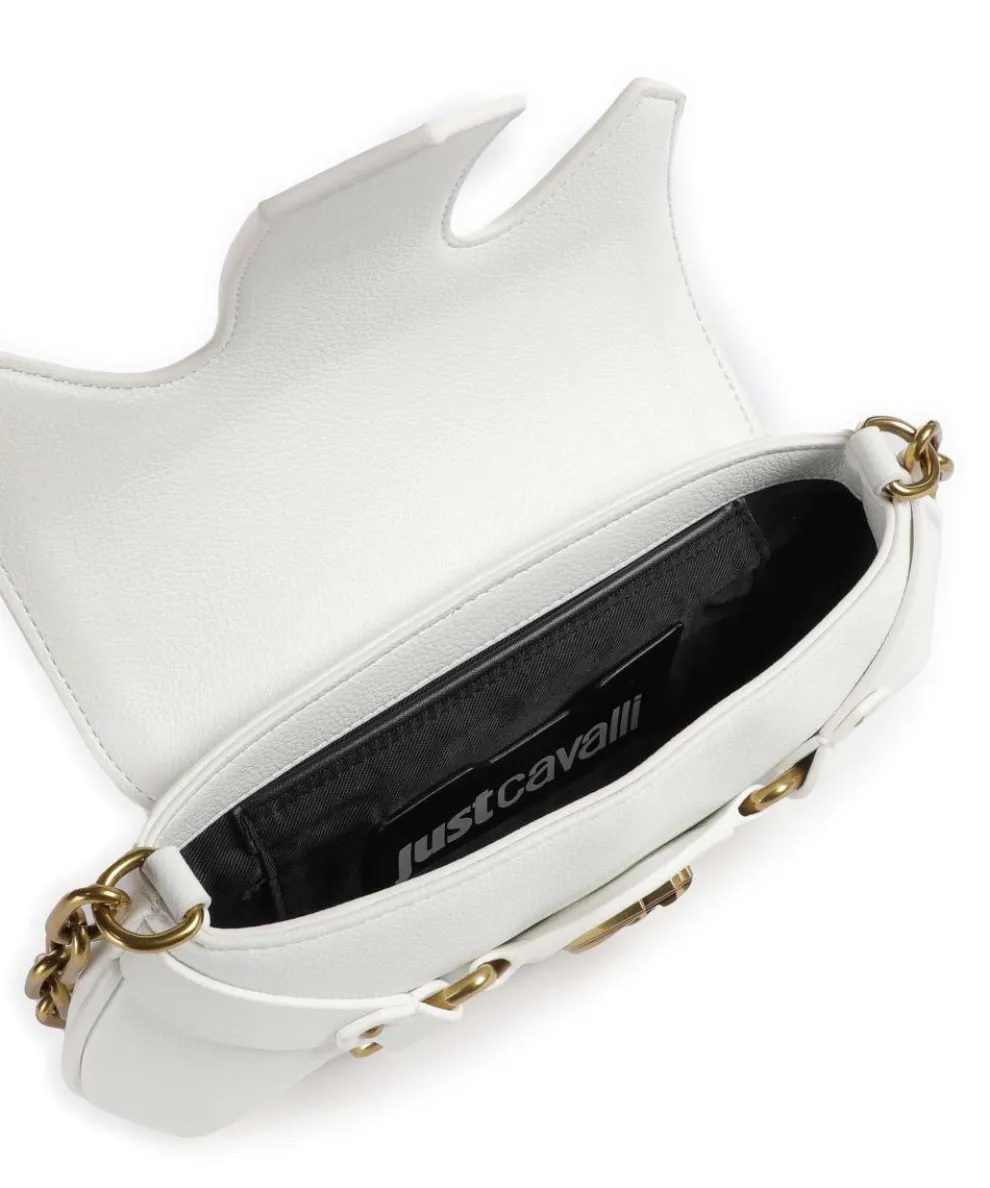 Crossed Laces Schultertasche Lederimitat weiß