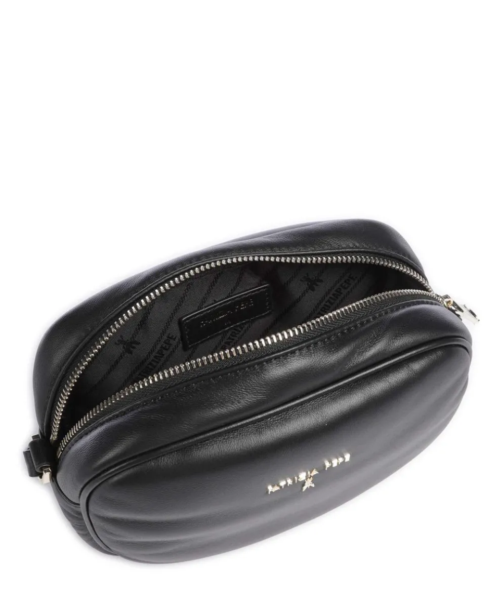 Umhängetasche Schafsleder schwarz