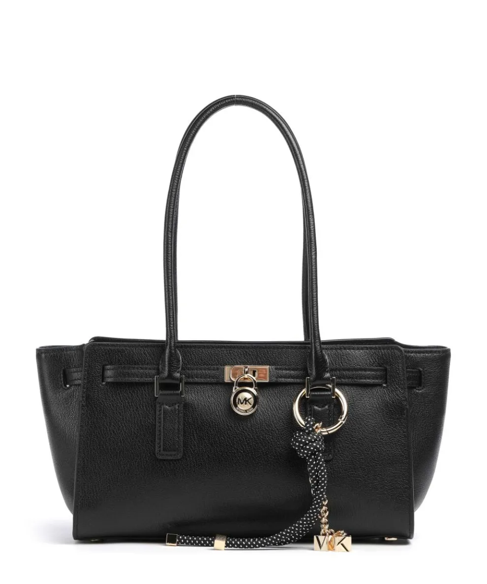 Hamilton Small Schultertasche genarbtes Rindsleder schwarz