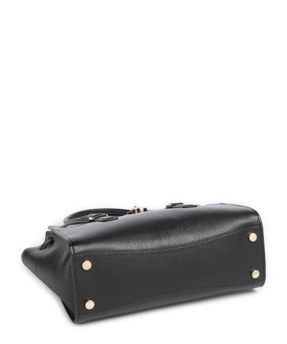 Hamilton Small Schultertasche genarbtes Rindsleder schwarz