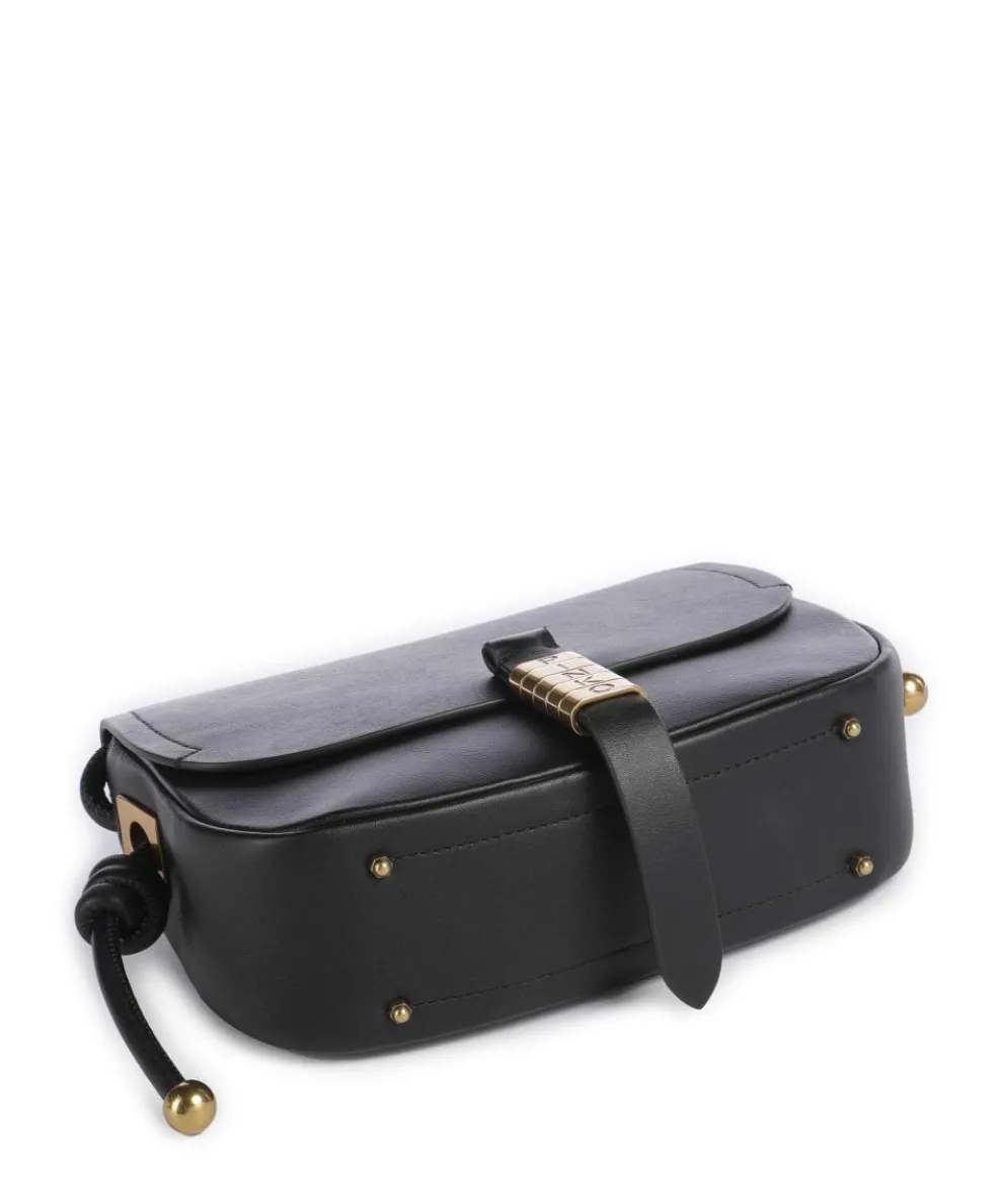 Saddle Mini Umhängetasche fein genarbtes Kalbsleder schwarz