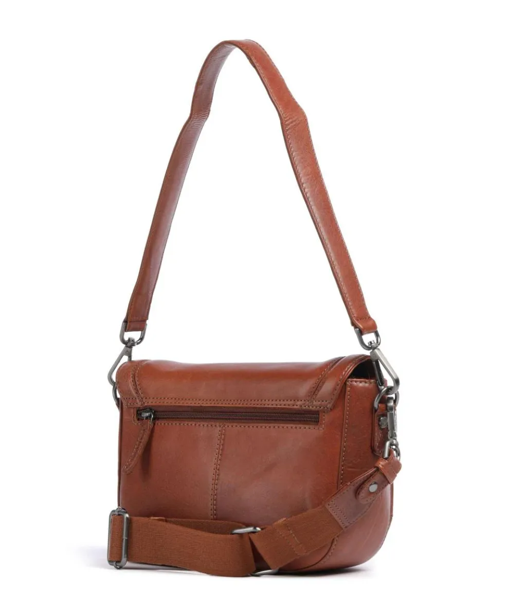 Novum Lizzola Schultertasche Leder cognac