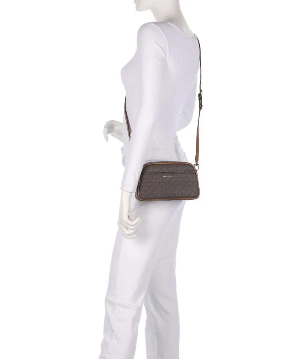 Jet Set Small Umhängetasche Lederimitat dunkelbraun