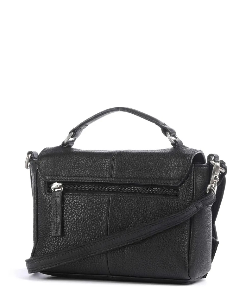 Soft Skylar Umhängetasche genarbtes Leder schwarz