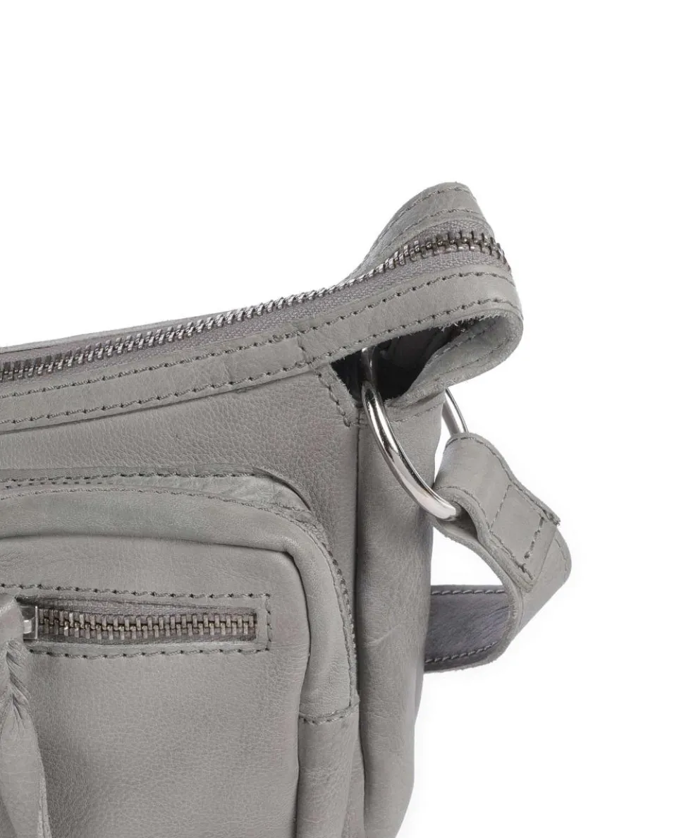 Salvatorianerplatz 4 Schultertasche genarbtes Rindsleder grau