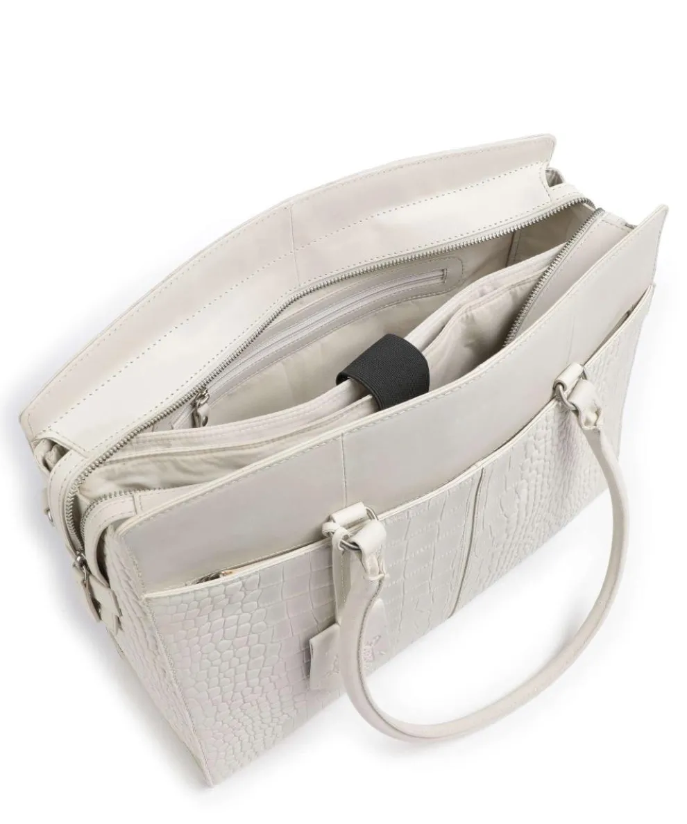 Cool Colbie Shopper 15″ geprägtes Leder elfenbein