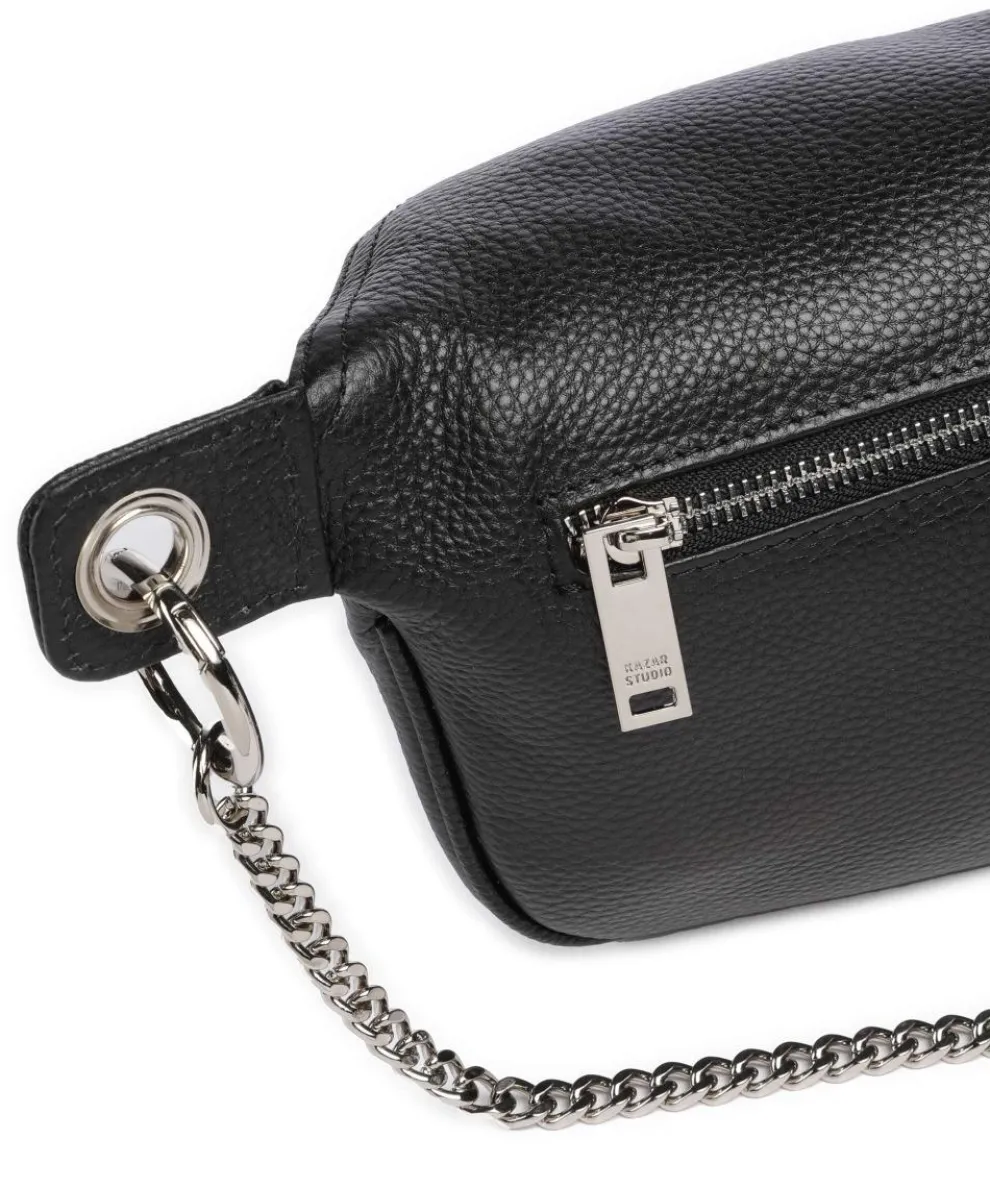 Noel Umhängetasche genarbtes Leder schwarz