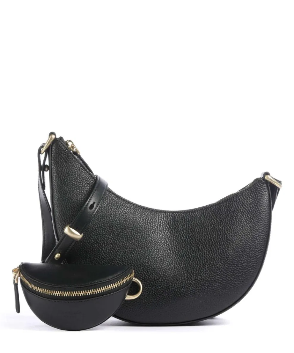 Dou Umhängetasche genarbtes Rindsleder schwarz