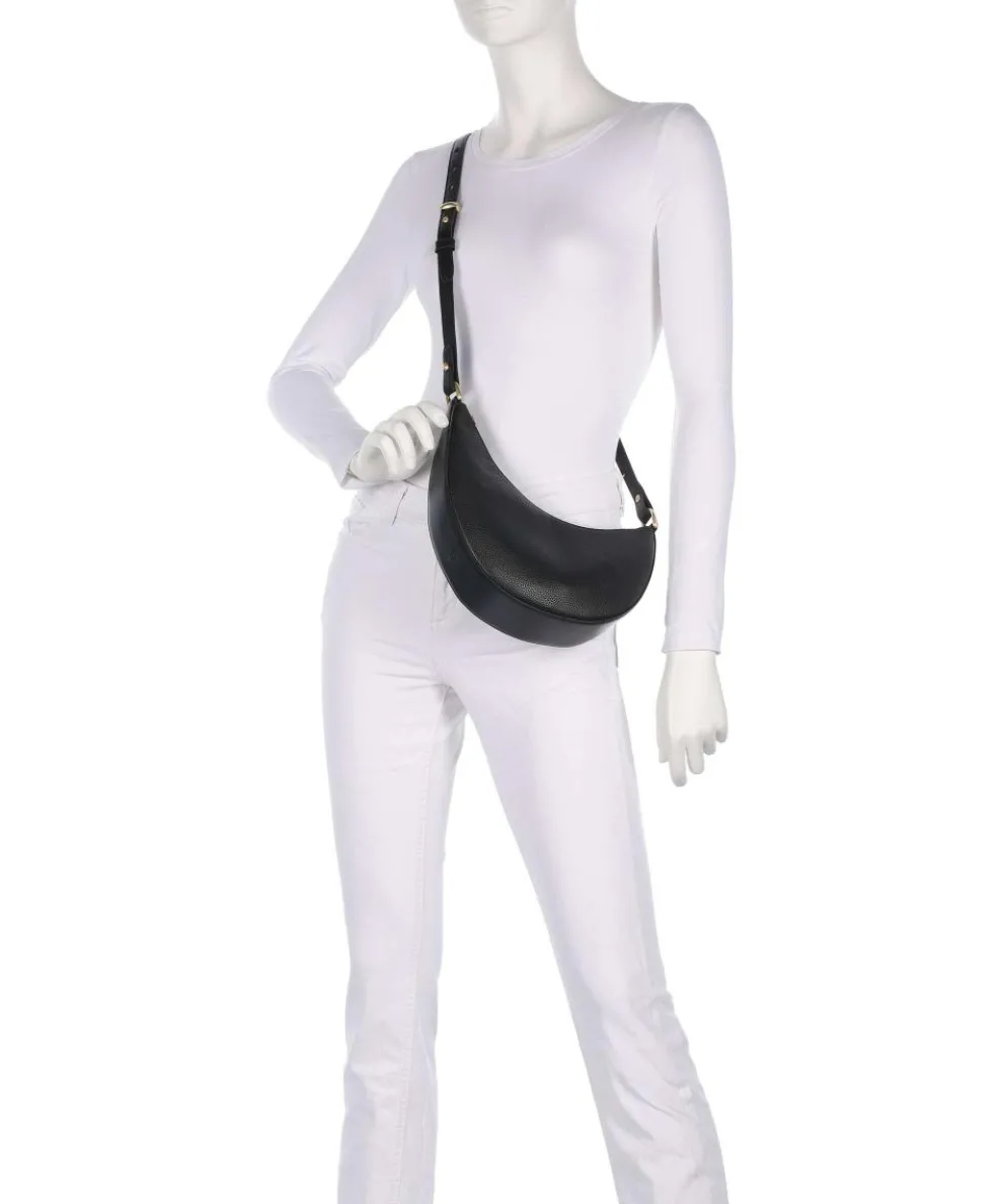 Dou Umhängetasche genarbtes Rindsleder schwarz