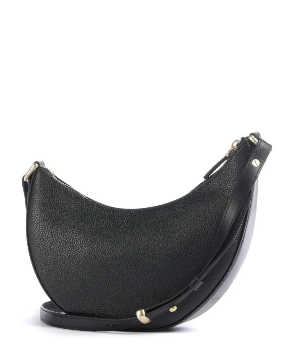 Dou Umhängetasche genarbtes Rindsleder schwarz