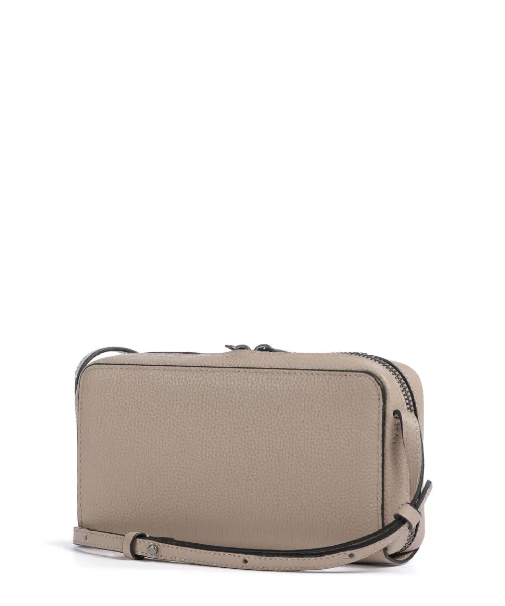 Lou Small Pebble XS Geldbörse genarbtes Rindsleder beige