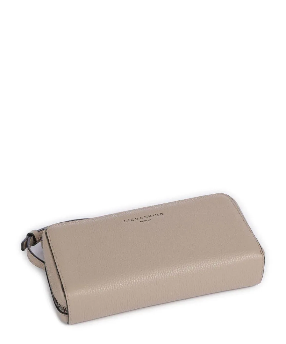 Lou Small Pebble XS Geldbörse genarbtes Rindsleder beige