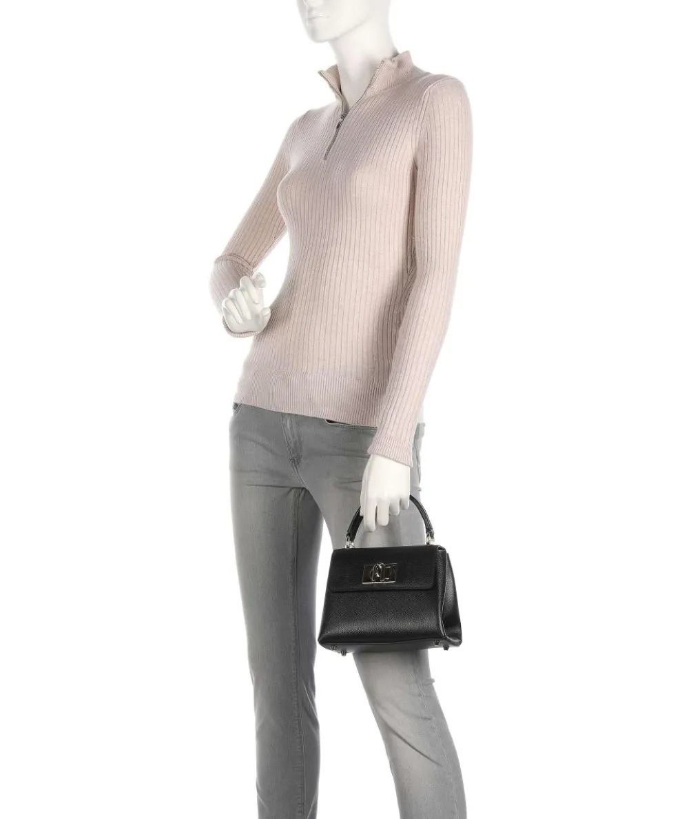 1927 Mini Handtasche genarbtes Leder schwarz