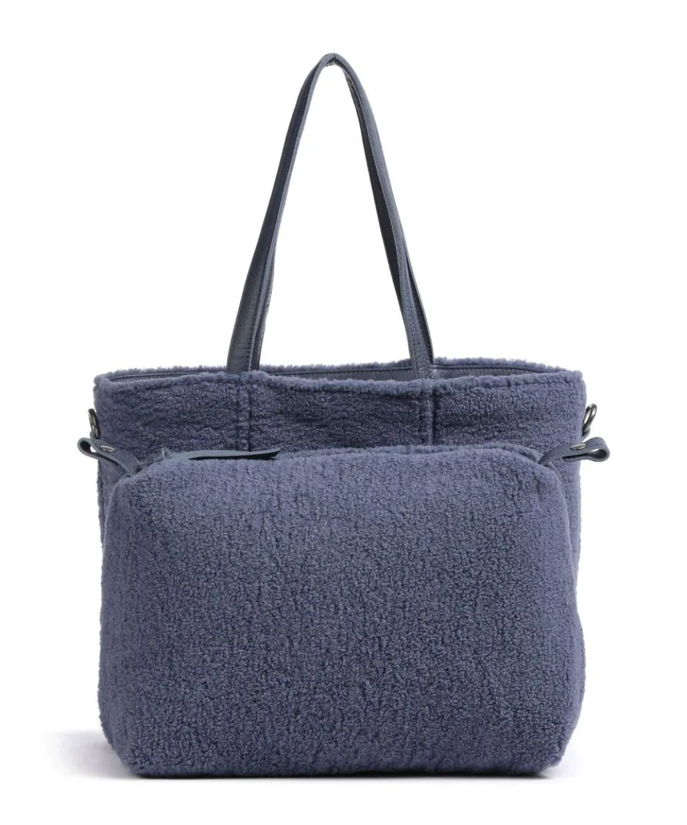 Inside Out Shopper genarbtes Leder dunkelblau