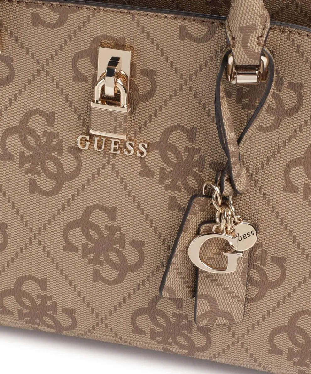 Queensland Big 4G Logo Handtasche Lederimitat hellbraun