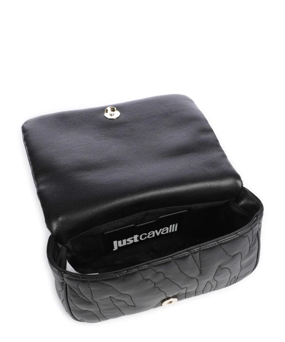 Quilted Zebra Schultertasche Lederimitat schwarz