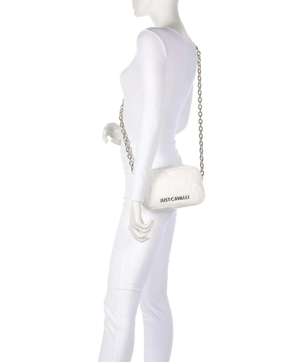 Quilted Zebra Umhängetasche Lederimitat weiß