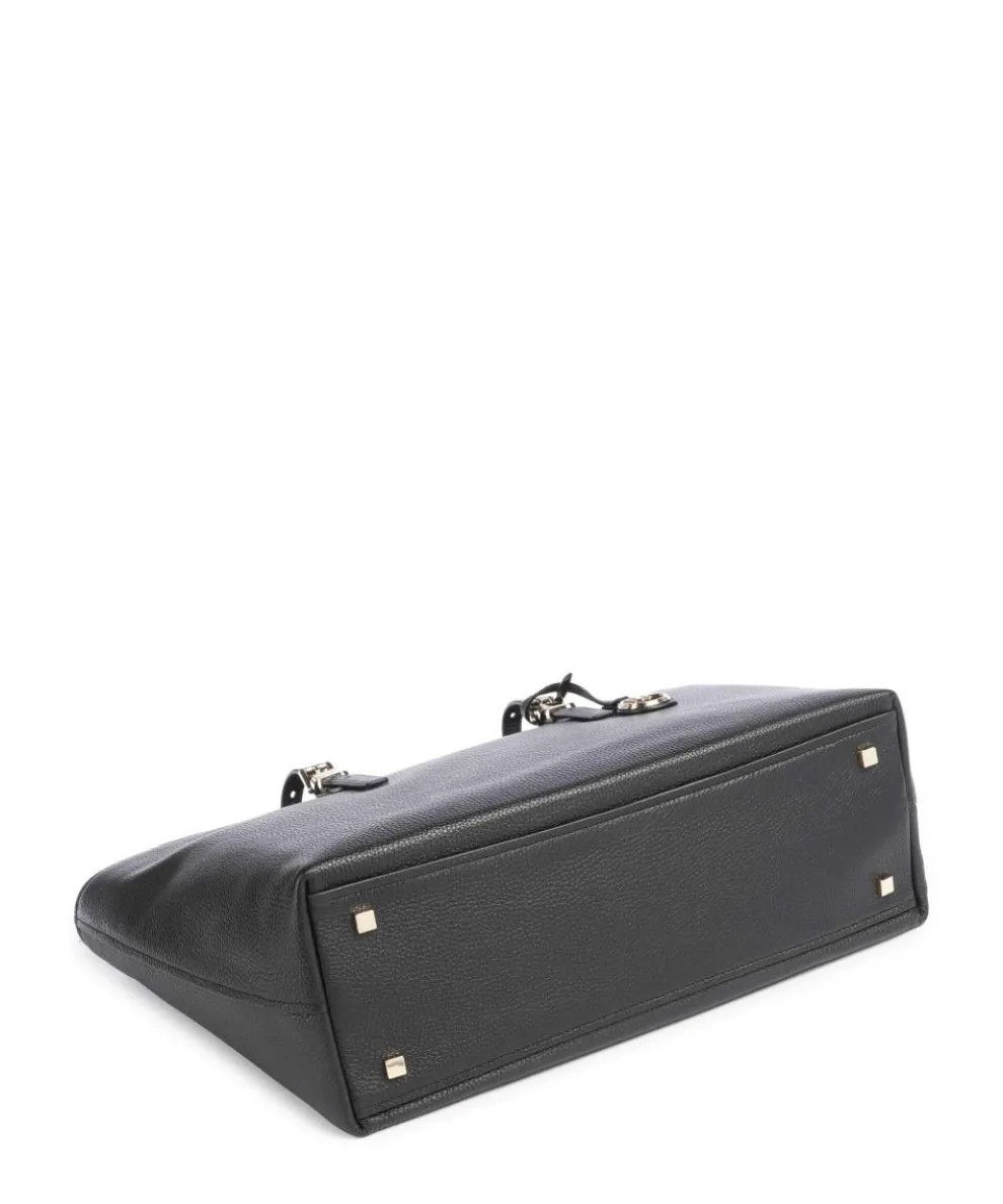 Quinn Large Shopper fein genarbtes Rindsleder schwarz