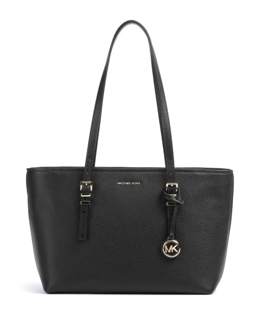 Quinn Medium Shopper fein genarbtes Rindsleder schwarz