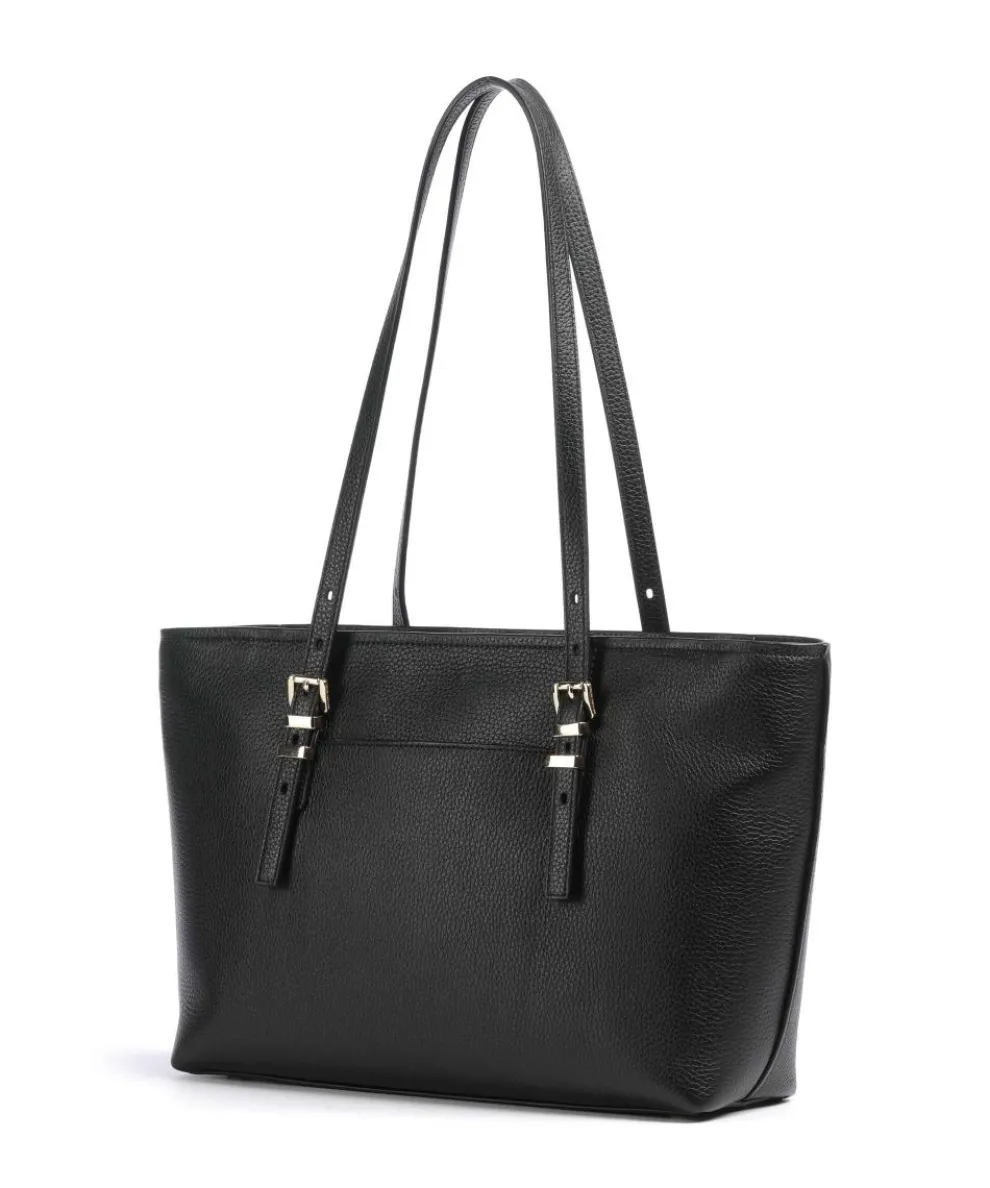 Quinn Medium Shopper fein genarbtes Rindsleder schwarz