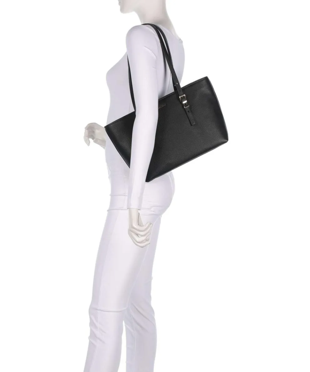 Quinn Medium Shopper fein genarbtes Rindsleder schwarz