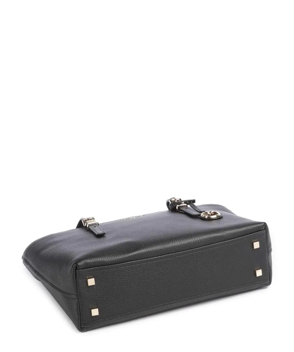 Quinn Medium Shopper fein genarbtes Rindsleder schwarz