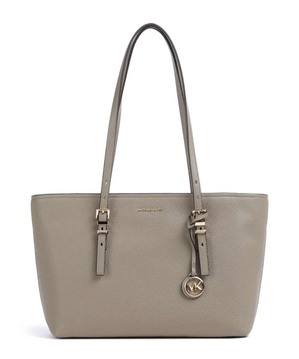 Quinn Medium Shopper fein genarbtes Rindsleder taupe