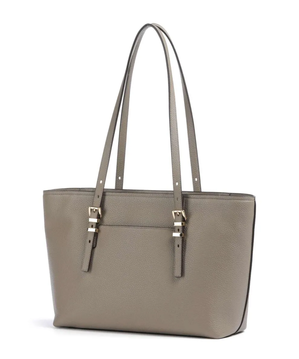 Quinn Medium Shopper fein genarbtes Rindsleder taupe