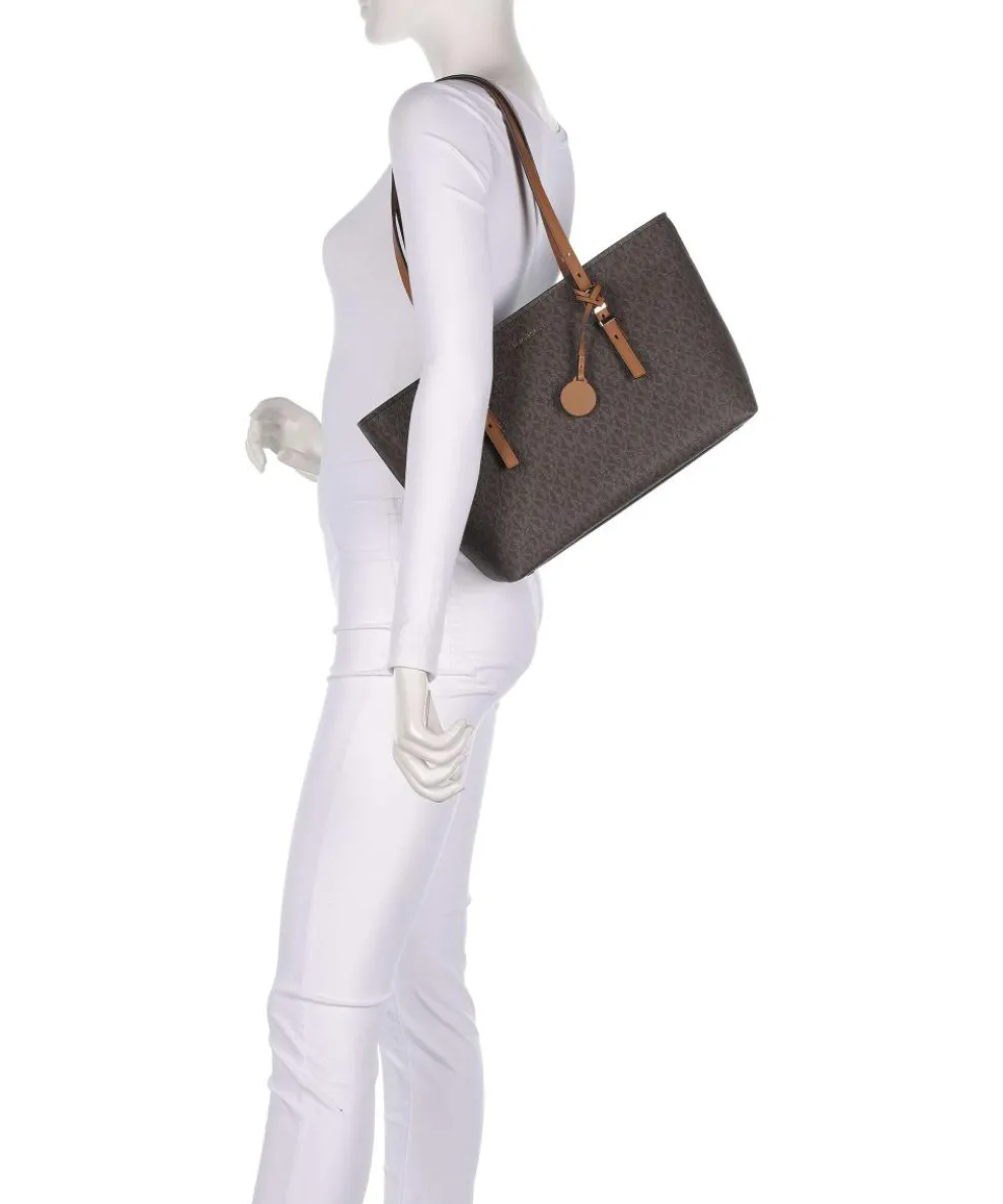 Quinn Medium Shopper Lederimitat dunkelbraun