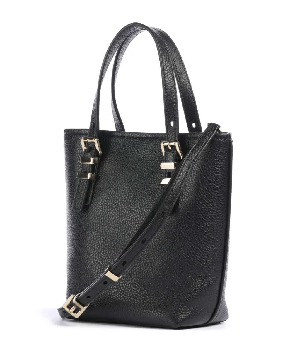 Quinn Umhängetasche genarbtes Rindsleder schwarz