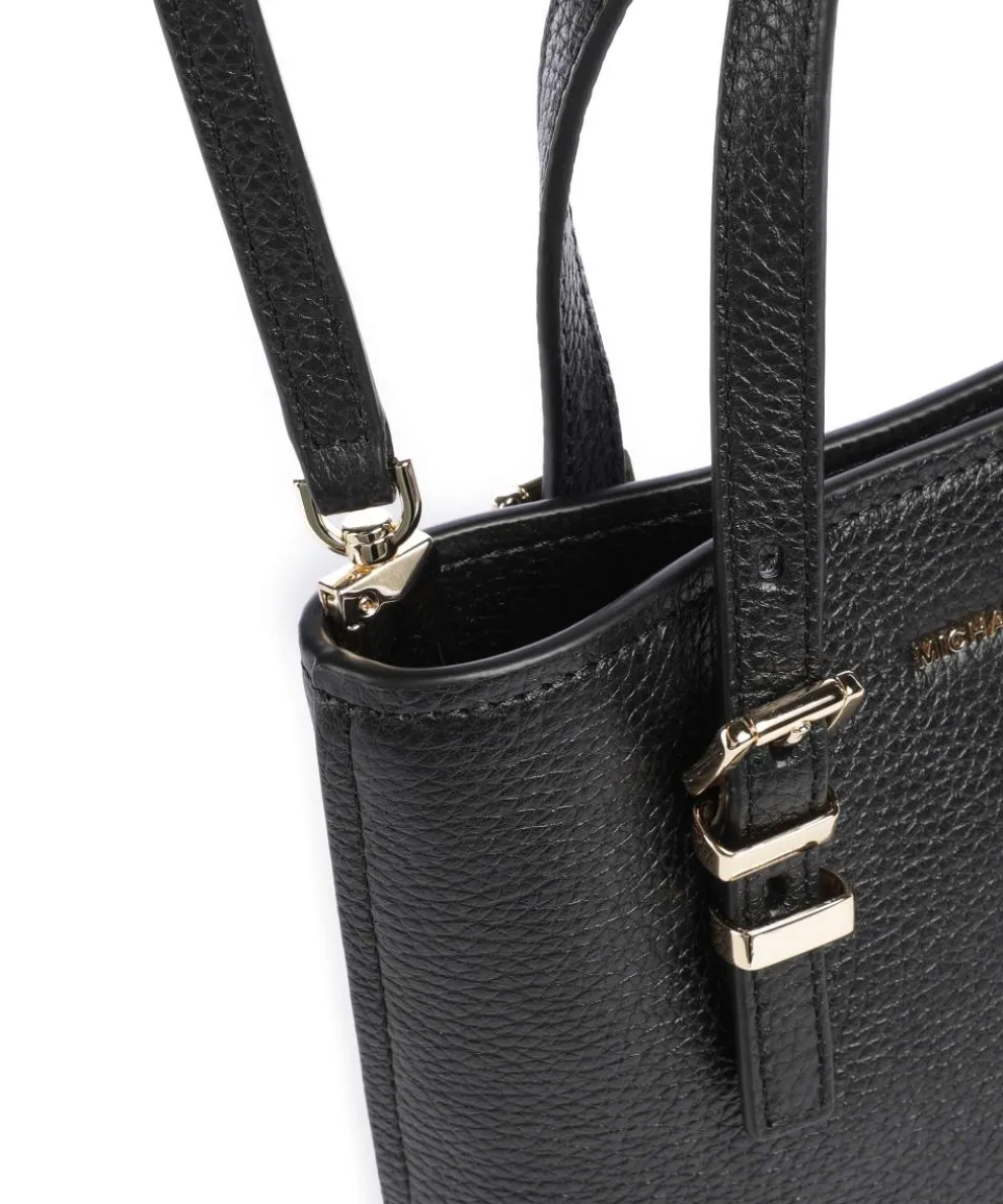 Quinn Umhängetasche genarbtes Rindsleder schwarz