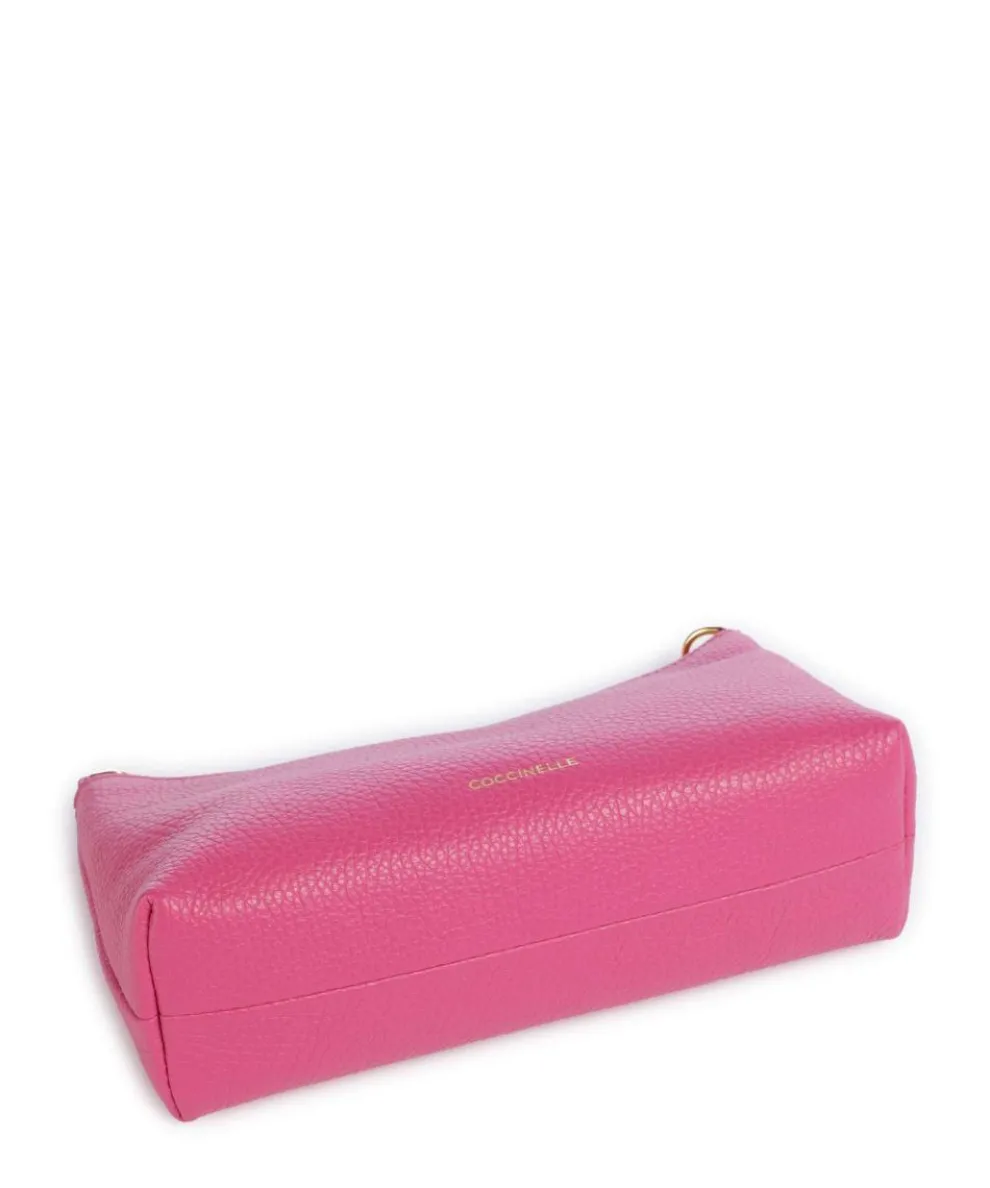 Aura Schultertasche genarbtes Leder fuchsia