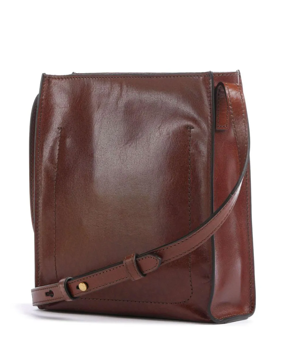 Mirra Umhängetasche fein genarbtes Rindsleder braun