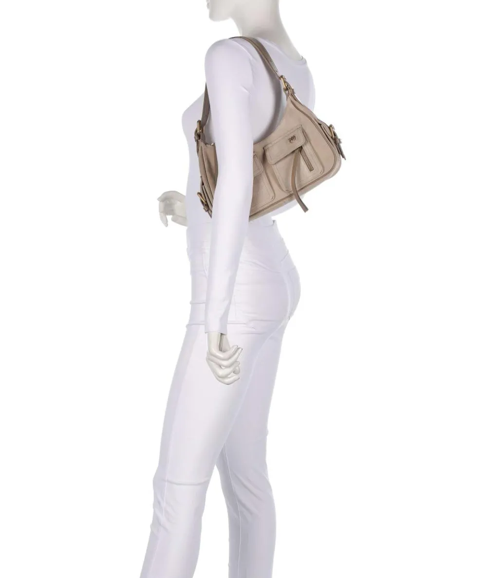 Cargo Classic Schultertasche aufgerautes Rindsleder beige