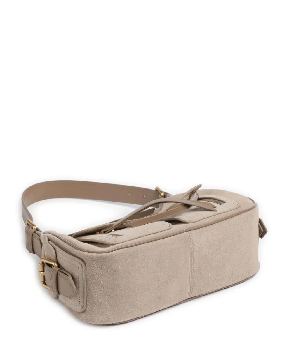 Cargo Classic Schultertasche aufgerautes Rindsleder beige