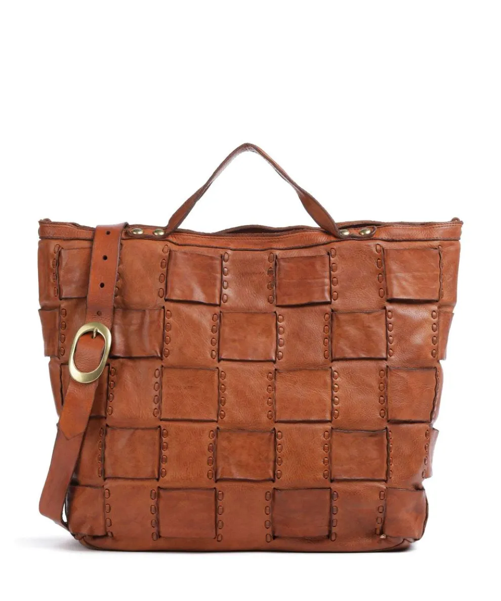 Handtasche fein genarbtes Rindsleder cognac